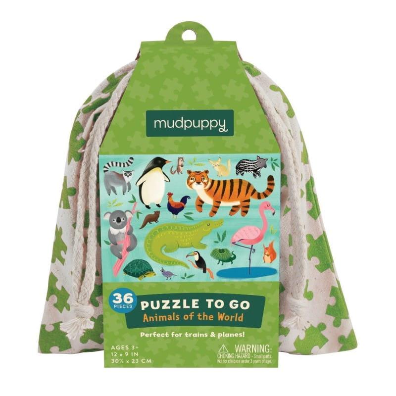 Mudpuppy: puzzle podróżne w woreczku To Go - Noski Noski