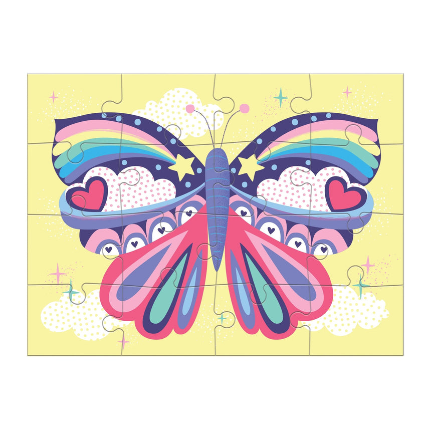 Mudpuppy: puzzle progresywne 4w1 Magia jednorożców - Noski Noski