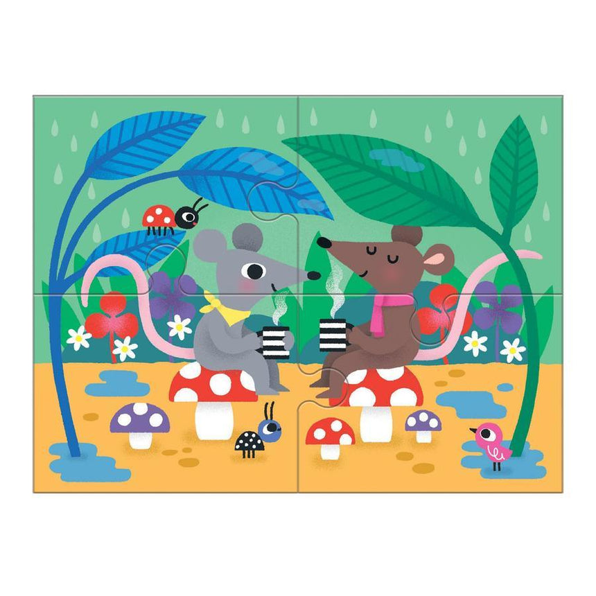 Mudpuppy: puzzle progresywne 4w1 uważność Mindfulness - Noski Noski