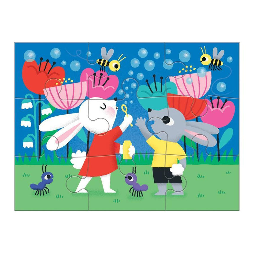 Mudpuppy: puzzle progresywne 4w1 uważność Mindfulness - Noski Noski