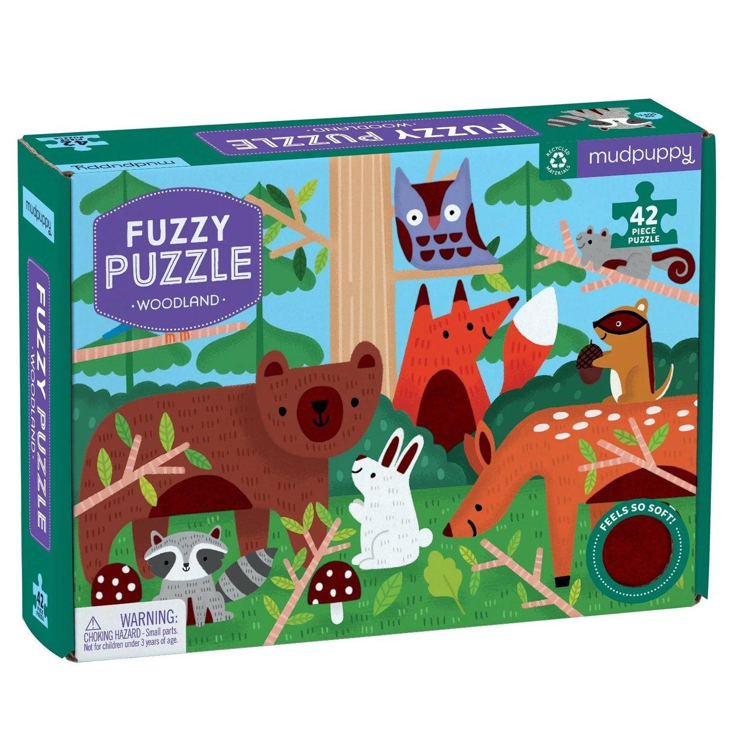 Mudpuppy: puzzle sensoryczne Woodland - Noski Noski