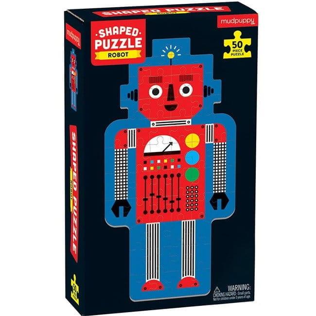 Mudpuppy: puzzle Shaped Puzzle Robot 50 el. - Noski Noski