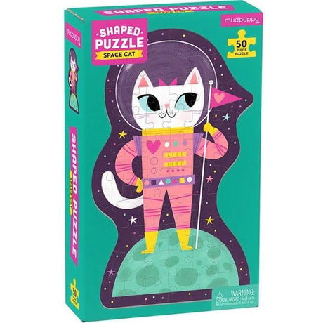 Mudpuppy: puzzle Shaped Puzzle Space Cat 50 el. - Noski Noski