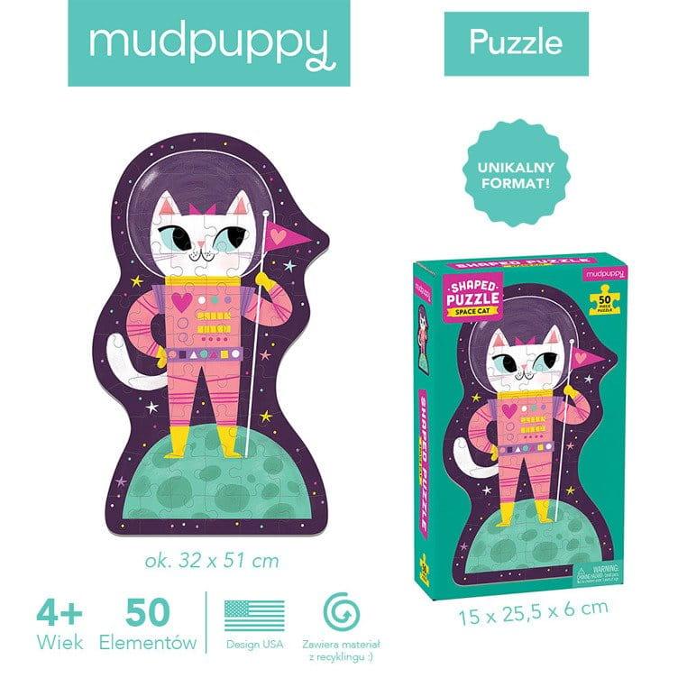 Mudpuppy: puzzle Shaped Puzzle Space Cat 50 el. - Noski Noski