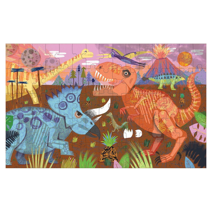 Mudpuppy: puzzle soczewkowe dinozary Lenticular Puzzle 75 el. - Noski Noski