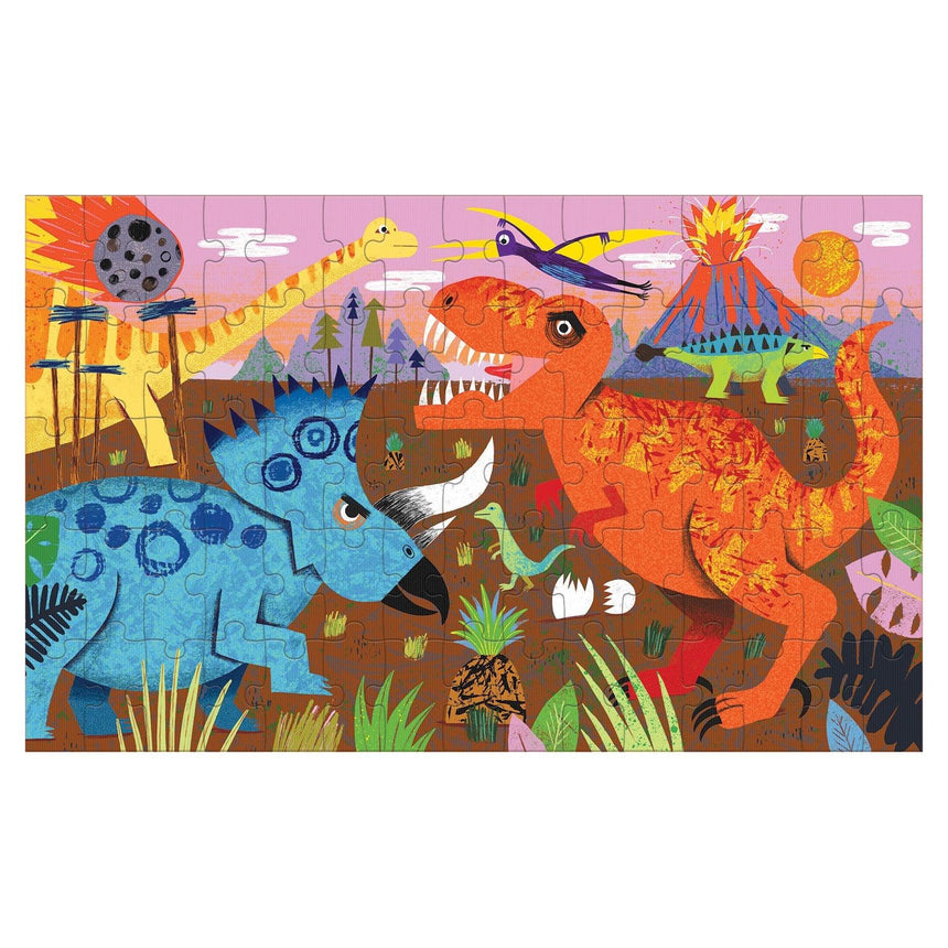 Mudpuppy: puzzle soczewkowe dinozary Lenticular Puzzle 75 el. - Noski Noski