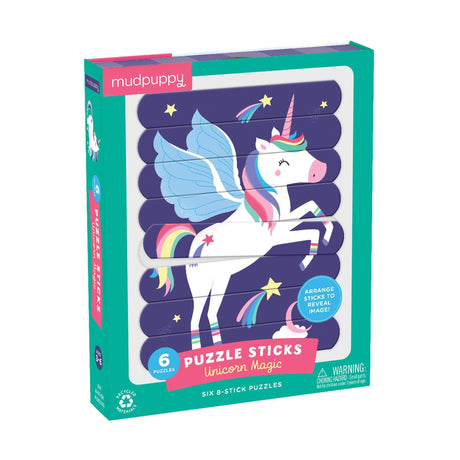 Mudpuppy: puzzle Sticks Puzzle Unicorn Magic 24 el. - Noski Noski