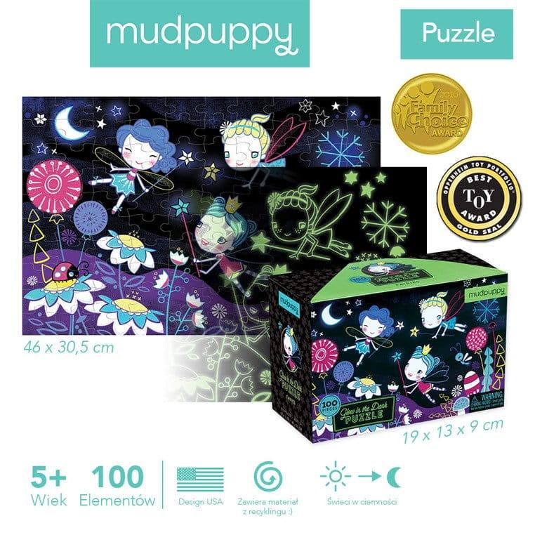 Mudpuppy: puzzle świecące w ciemności Wróżki 100 el. - Noski Noski