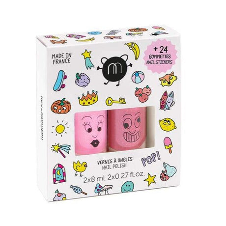 Nailmatic: zestaw do paznokci dwa lakiery i naklejki - Noski Noski