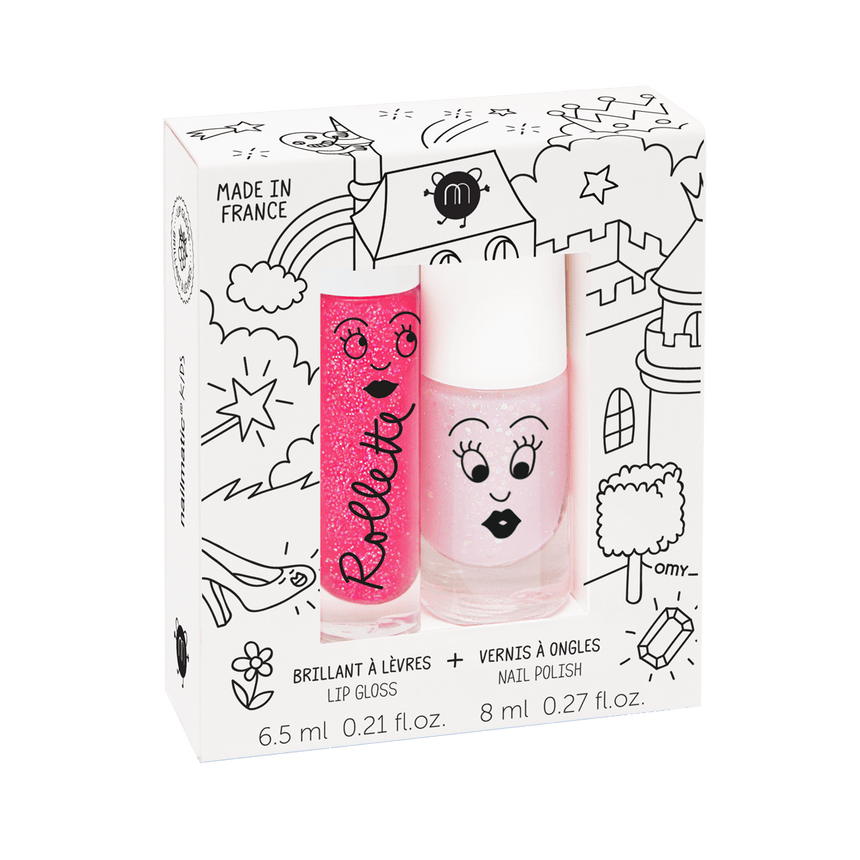 Nailmatic: zestaw prezentowy błyszczyk i lakier do paznokci - Noski Noski