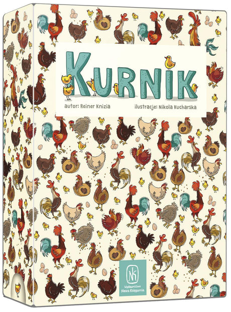 Gra planszowa Kurnik dla dzieci Nasza Księgarnia - szukaj kolorowych jajek, ciesz się pięknymi ilustracjami i wesołą zabawą!