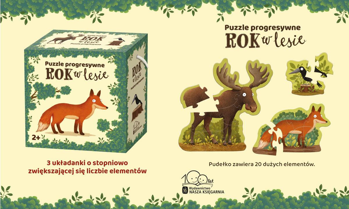 Nasza Księgarnia: puzzle progresywne Rok w lesie - Noski Noski
