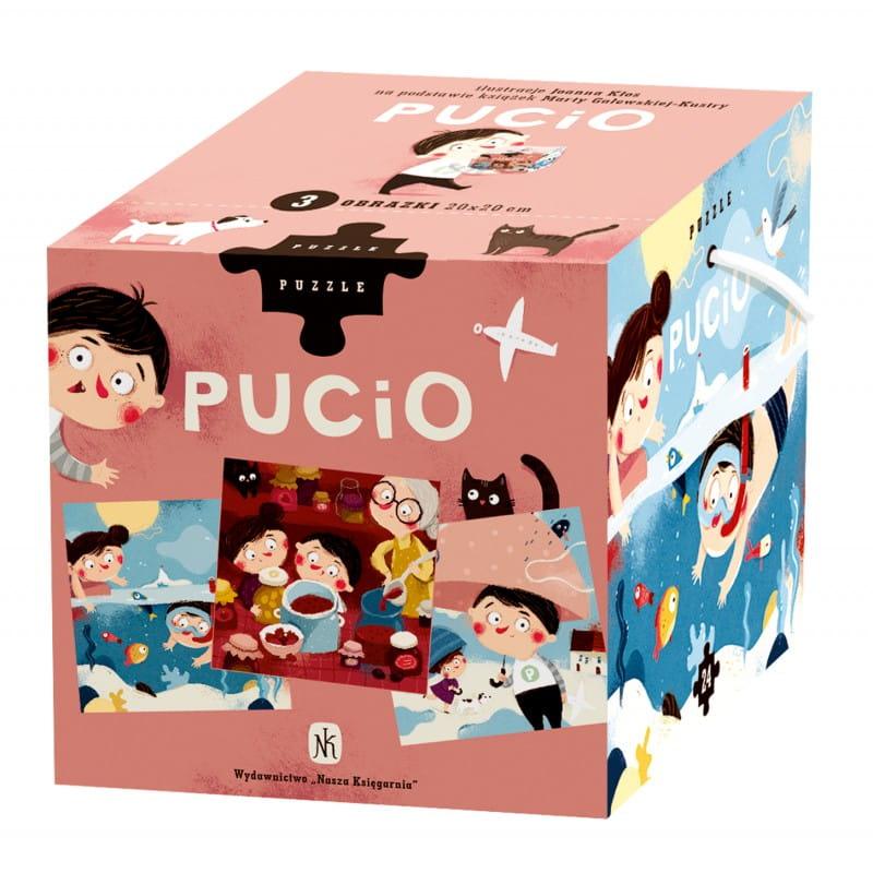 Nasza Księgarnia: puzzle Pucio 3w1 - Noski Noski