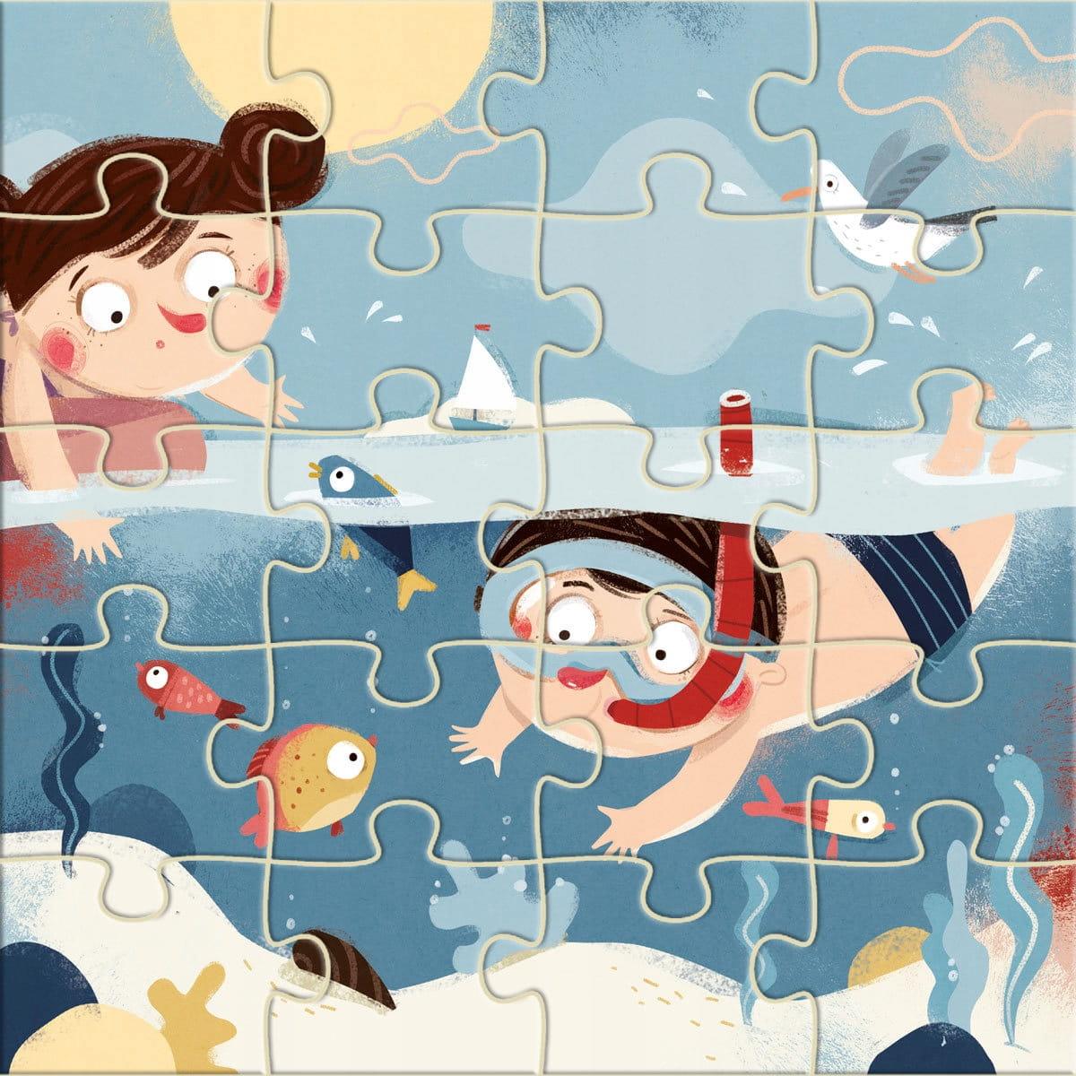 Nasza Księgarnia: puzzle Pucio 3w1 - Noski Noski