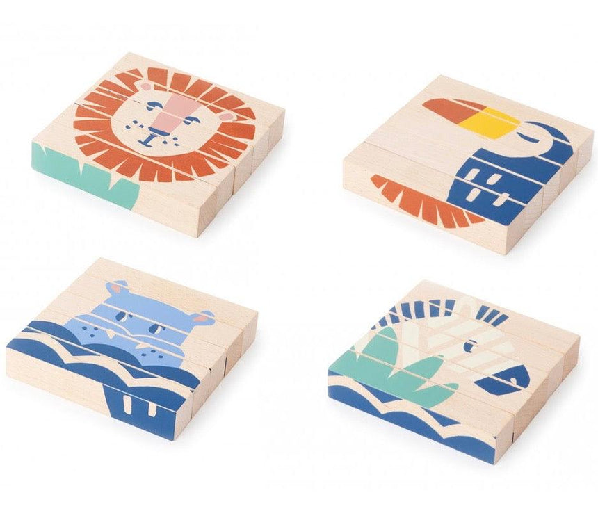 Nobodinoz: drewniane klocki w saszetce Wooden Blocks - Noski Noski