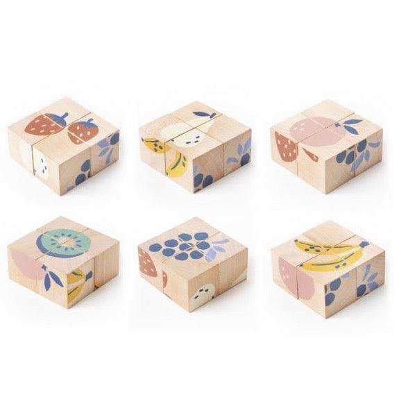 Nobodinoz: drewniane klocki w saszetce Wooden Blocks - Noski Noski