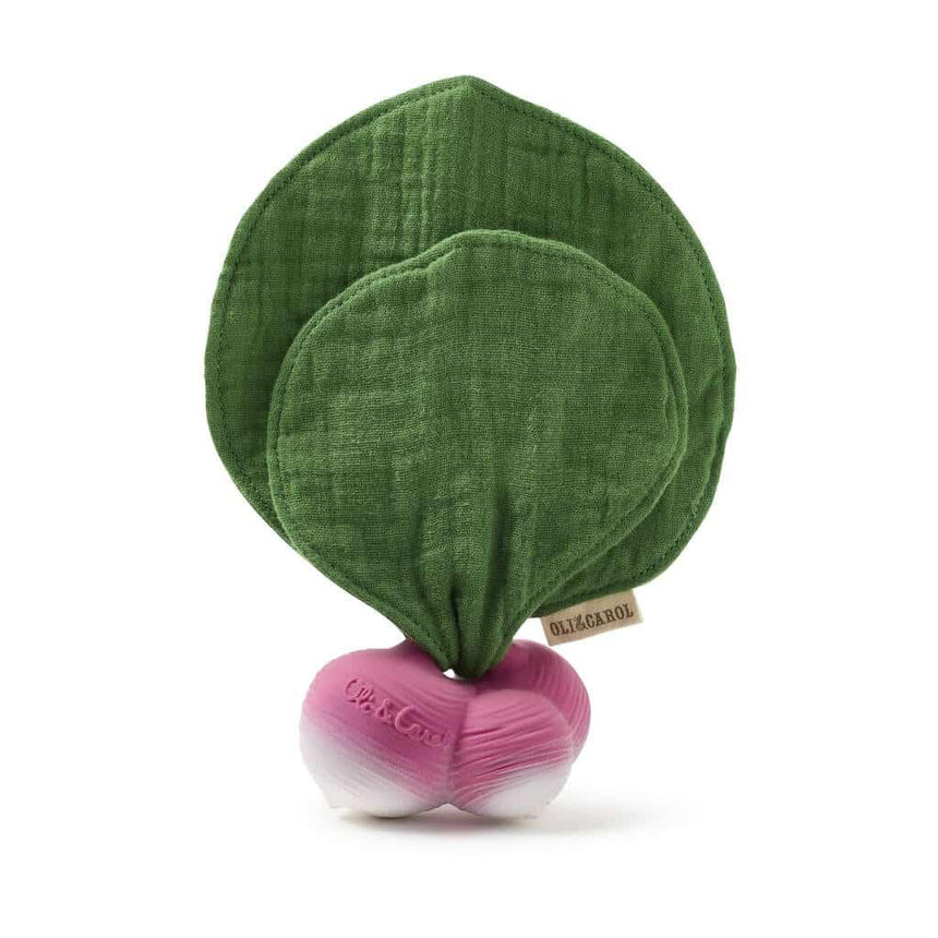 Oli and Carol: gryzak z pieluszką rzodkiewka Mini Doudou Teether - Noski Noski