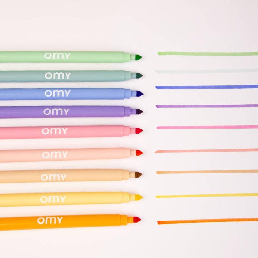 OMY: dwustronne flamastry pastelowe Feutres Pastel - Noski Noski