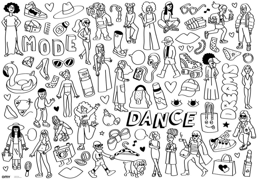 OMY: gigantyczna kolorowanka Giant Coloring Poster 100x70 cm - Noski Noski