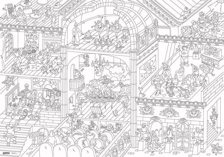 OMY: gigantyczna kolorowanka Giant Coloring Poster 100x70 cm - Noski Noski