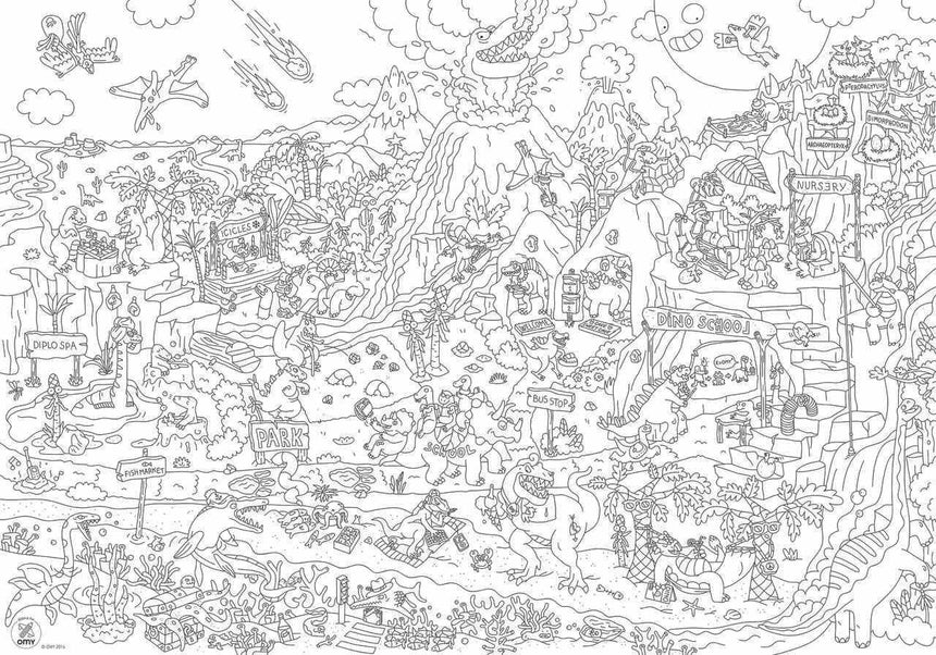 OMY: gigantyczna kolorowanka Giant Coloring Poster 100x70 cm - Noski Noski