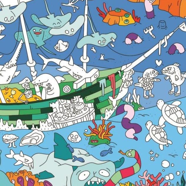 OMY: gigantyczna kolorowanka Giant Coloring Poster 100x70 cm - Noski Noski