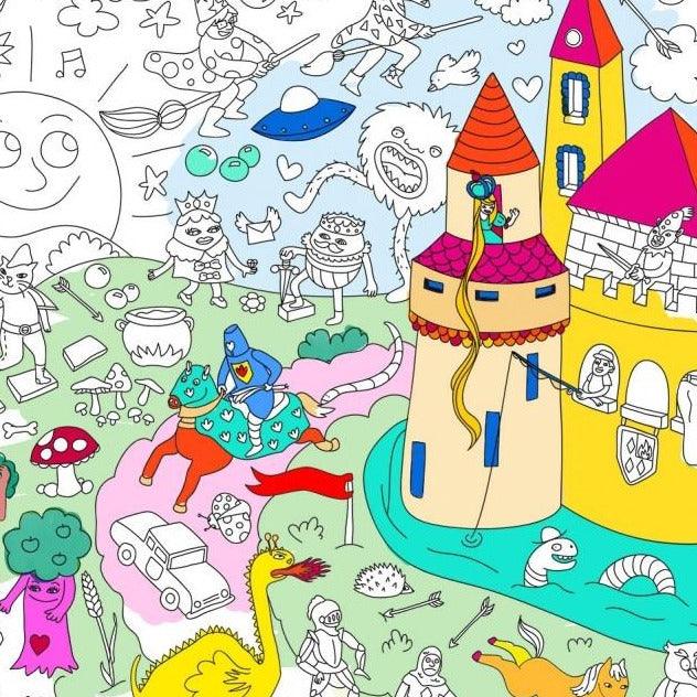 OMY: gigantyczna kolorowanka Giant Coloring Poster 100x70 cm - Noski Noski