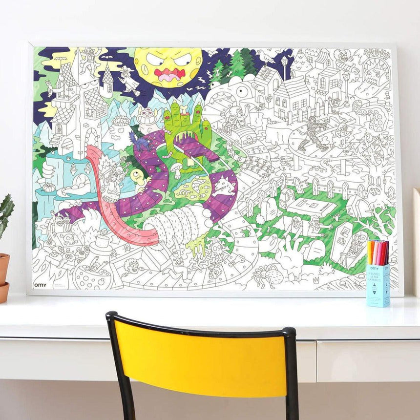 OMY: gigantyczna kolorowanka Giant Coloring Poster 100x70 cm - Noski Noski