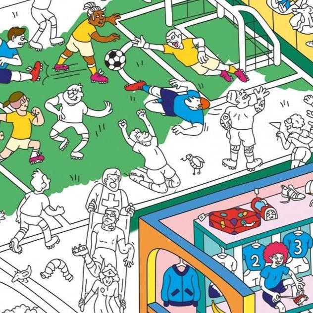 OMY: gigantyczna kolorowanka Giant Coloring Poster 100x70 cm - Noski Noski