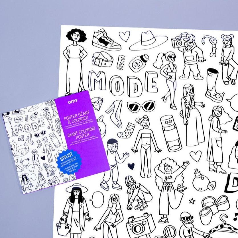 OMY: gigantyczna kolorowanka Giant Coloring Poster 100x70 cm - Noski Noski