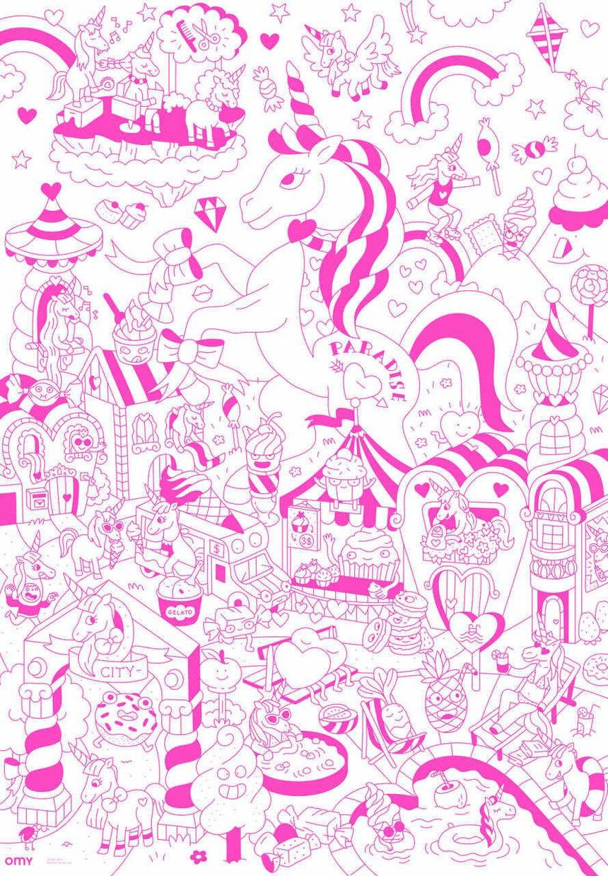 OMY: gigantyczna kolorowanka Giant Coloring Poster 100x70 cm - Noski Noski