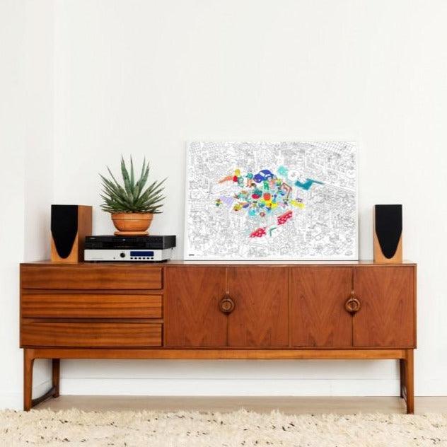 OMY: gigantyczna kolorowanka Giant Coloring Poster 100x70 cm - Noski Noski
