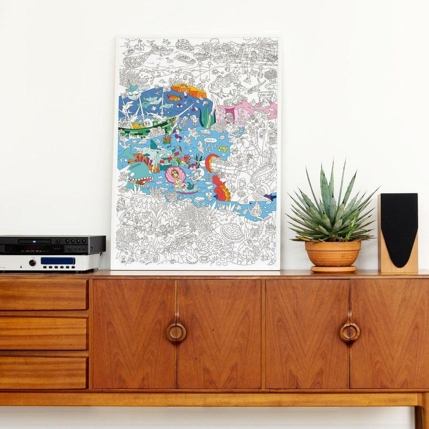 OMY: gigantyczna kolorowanka Giant Coloring Poster 100x70 cm - Noski Noski