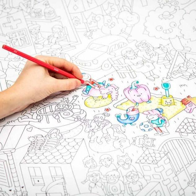 OMY: gigantyczna kolorowanka Giant Coloring Poster 100x70 cm - Noski Noski