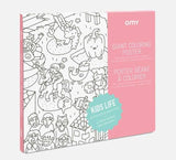 OMY: gigantyczna kolorowanka Giant Coloring Poster 100x70 cm - Noski Noski