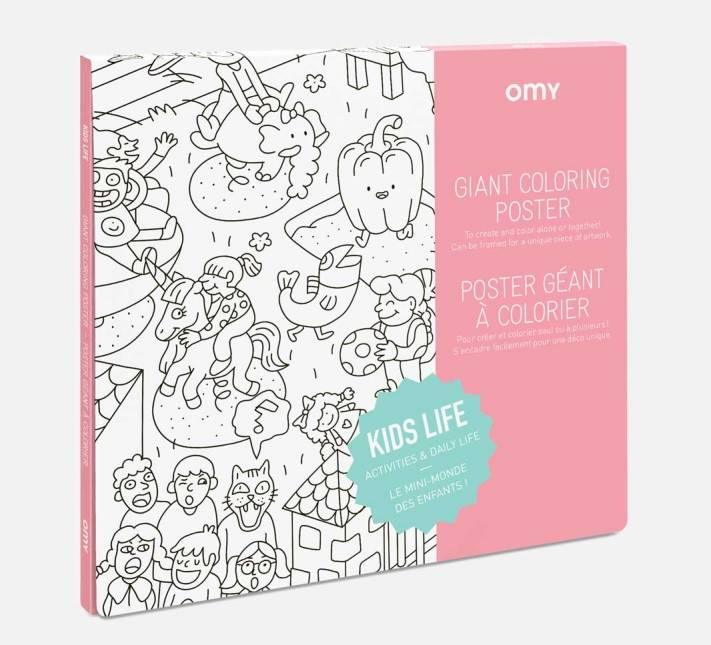 OMY: gigantyczna kolorowanka Giant Coloring Poster 100x70 cm - Noski Noski