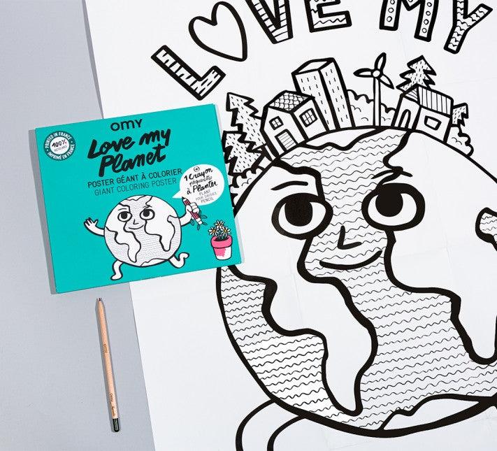 OMY: gigantyczna kolorowanka Love My Planet - Noski Noski