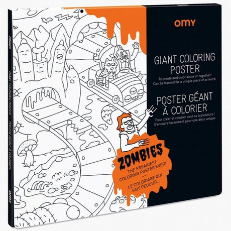 OMY: gigantyczna kolorowanka zombiaki Giant Coloring Poster Zombies 100x70 cm - Noski Noski