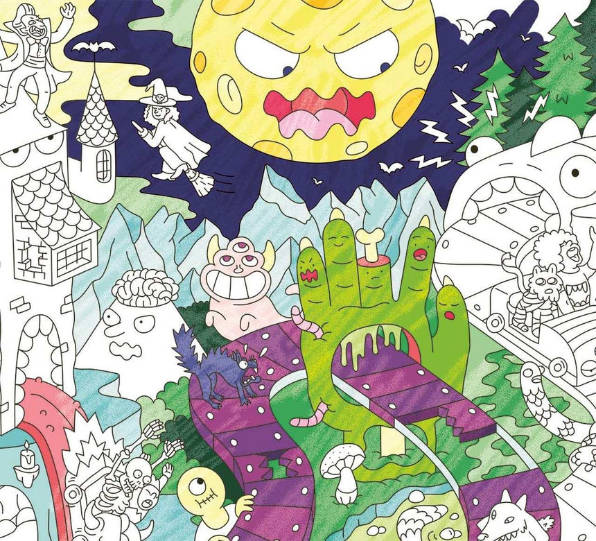 OMY: gigantyczna kolorowanka zombiaki Giant Coloring Poster Zombies 100x70 cm - Noski Noski