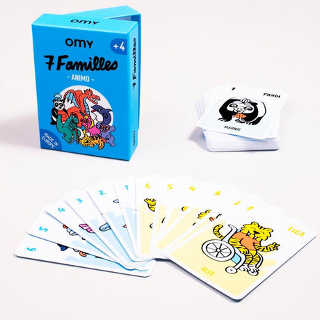 Gra karciana Omy Go Fish Animo - piękne ilustracje, proste zasady, idealne karty do gry w podróży dla dzieci od 4 lat.