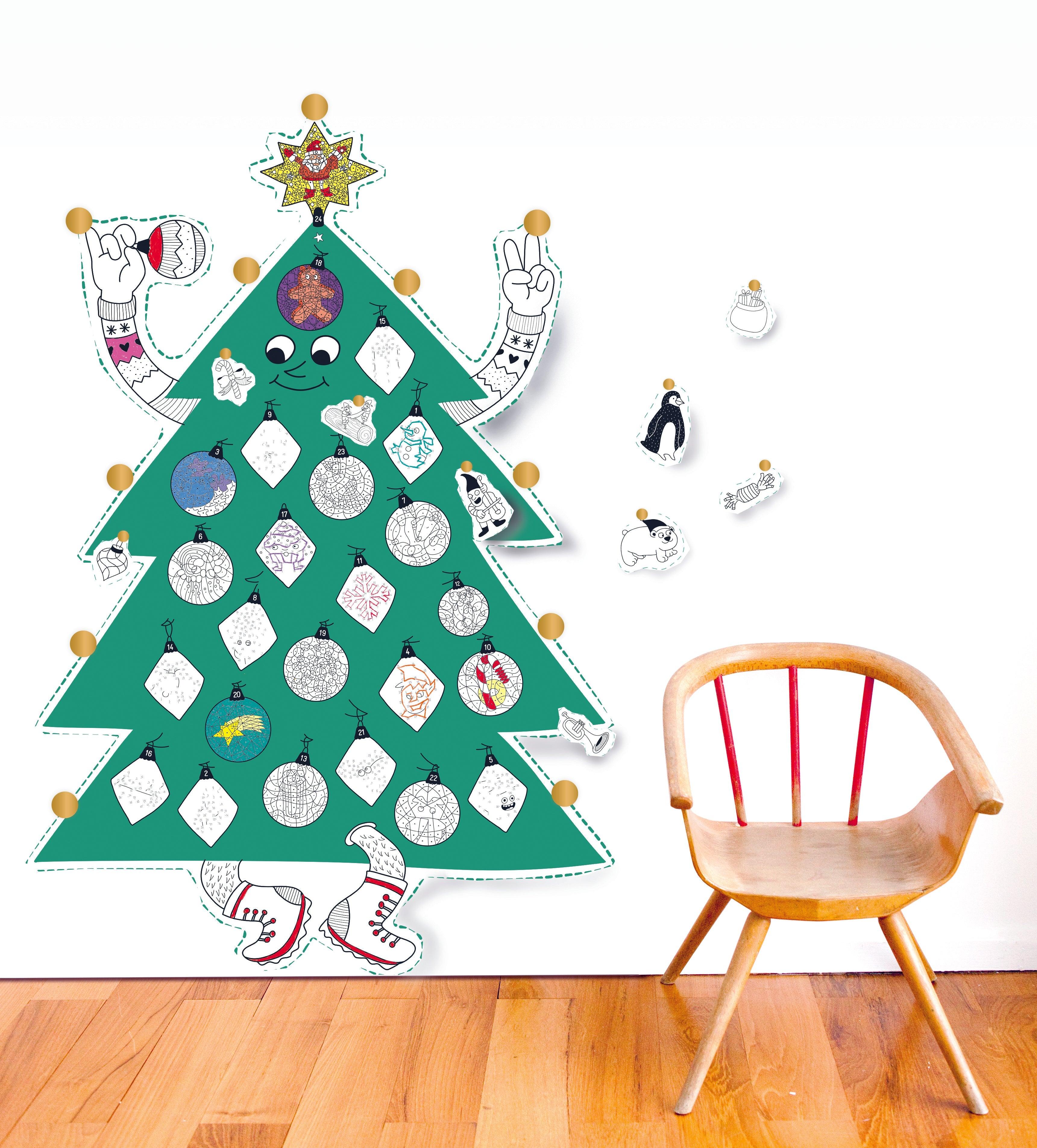 OMY: kalendarz adwentowy gigantyczna kolorowanka Christmas Tree - Noski Noski