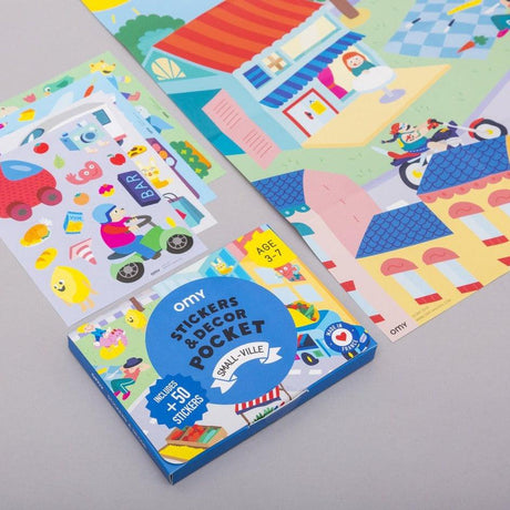 OMY: mini plakat z naklejkami Stickers & Decor Pocket - Noski Noski