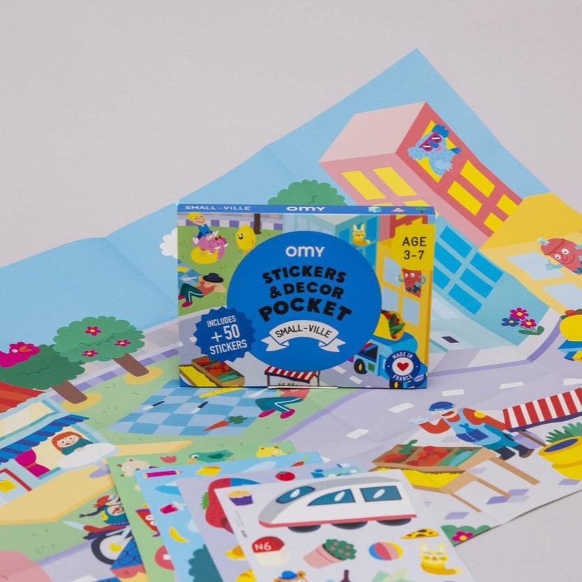 OMY: mini plakat z naklejkami Stickers & Decor Pocket - Noski Noski
