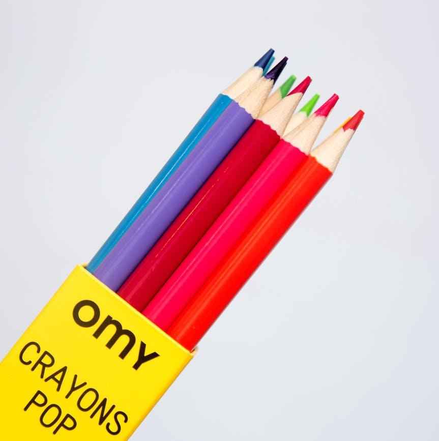OMY: neonowe kredki ołówkowe Crayons Pop - Noski Noski
