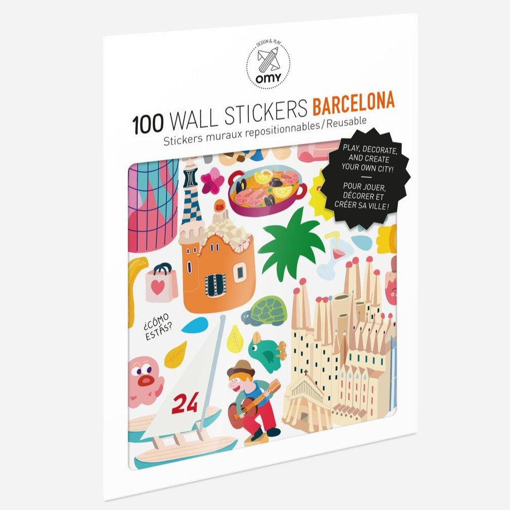OMY: wielorazowe naklejki ścienne 100 Wall Stickers - Noski Noski