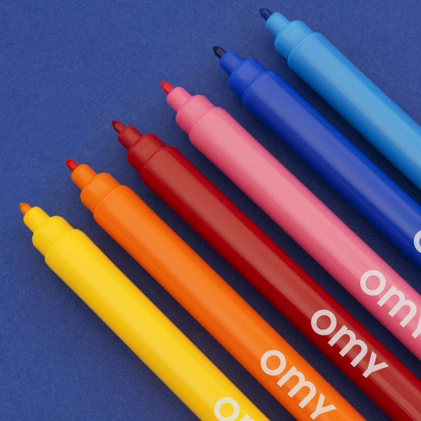 OMY: zmywalne flamastry Feutres Ultralavables 16 el. - Noski Noski