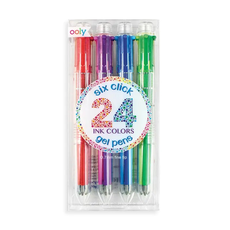 Ooly: długopisy żelowe Six Click 24 Ink Colors - Noski Noski