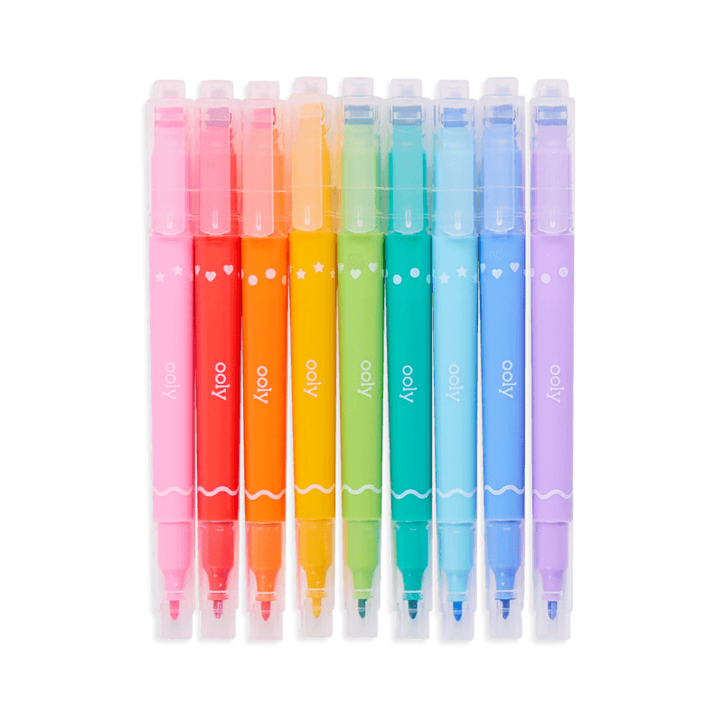 Ooly: dwustronne flamastry ze stempelkami Confetti Stamp - Noski Noski