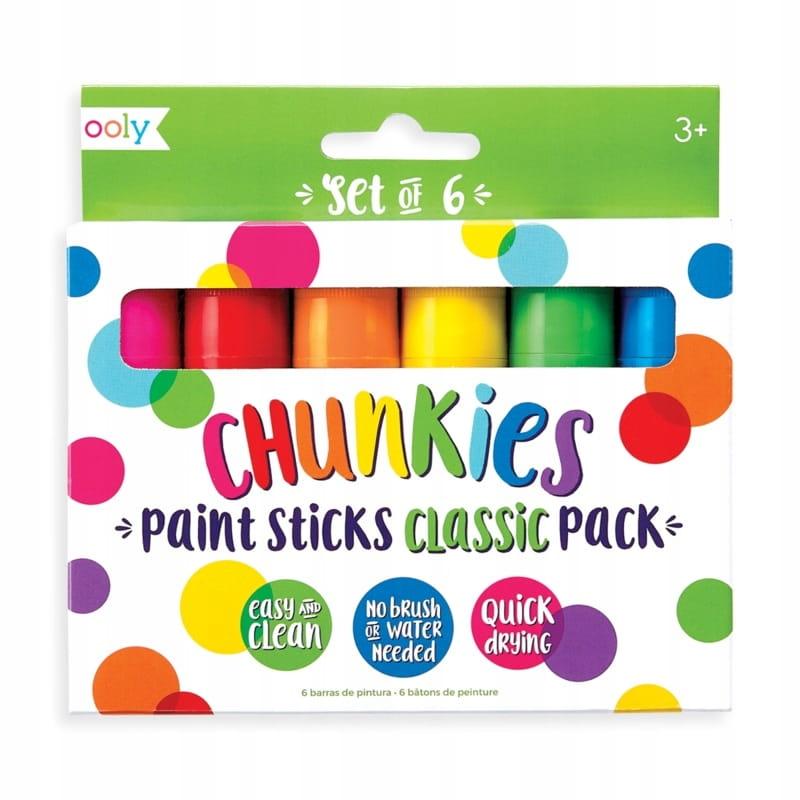 Ooly: farby w sztyfcie Chunkies Paint Sticks 6 szt. - Noski Noski