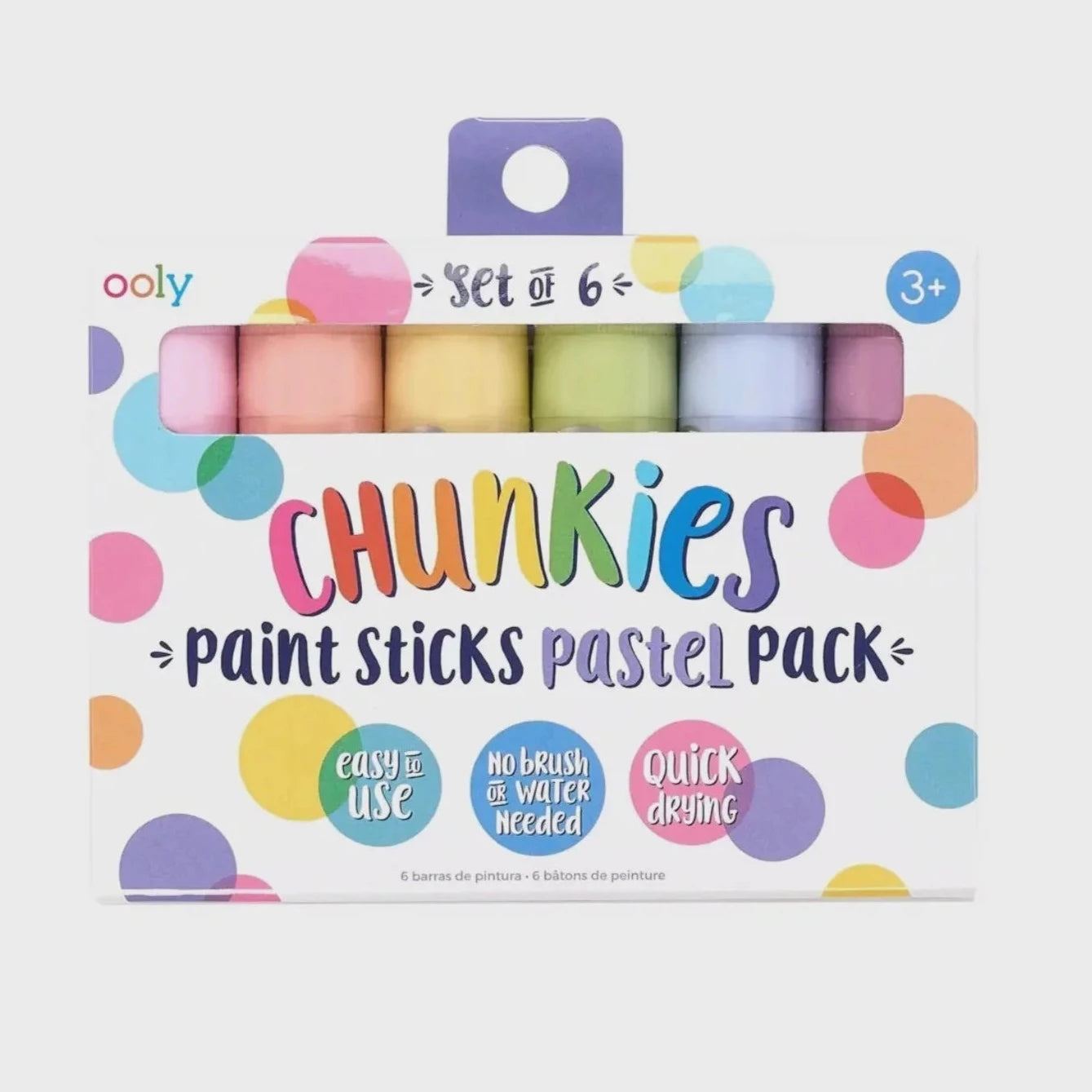 Ooly: farby w sztyfcie Chunkies Paint Sticks Pastel 6 szt. - Noski Noski